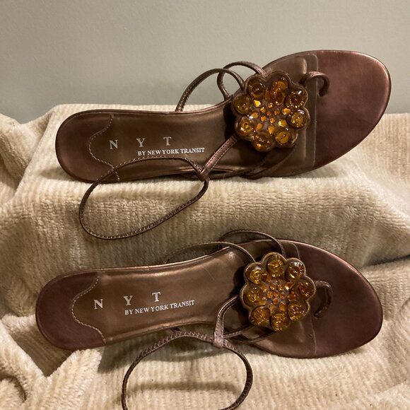 NYT By New York Transit Wedge Heel Sandal - Size 8M - Picture 2 of 4